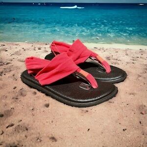 🌻Sanuk Coral Color Yoga Sling Sandals Women's Size 7